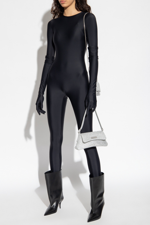 Black Jumpsuit with gloves Balenciaga SchaferandweinerShops Canada